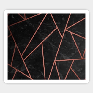 Rose Gold and Black Marble Sticker